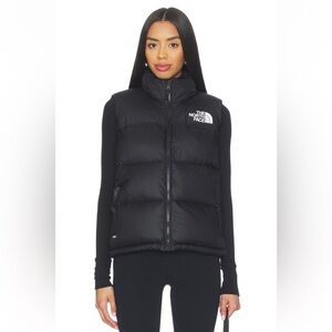 North face black 1996 retro nuptse vest in black puffer